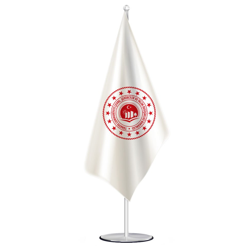 Makam Bayrakları Çevre, Şehircilik ve İklim Değişikliği Bakanlığı Logolu 100x150cm