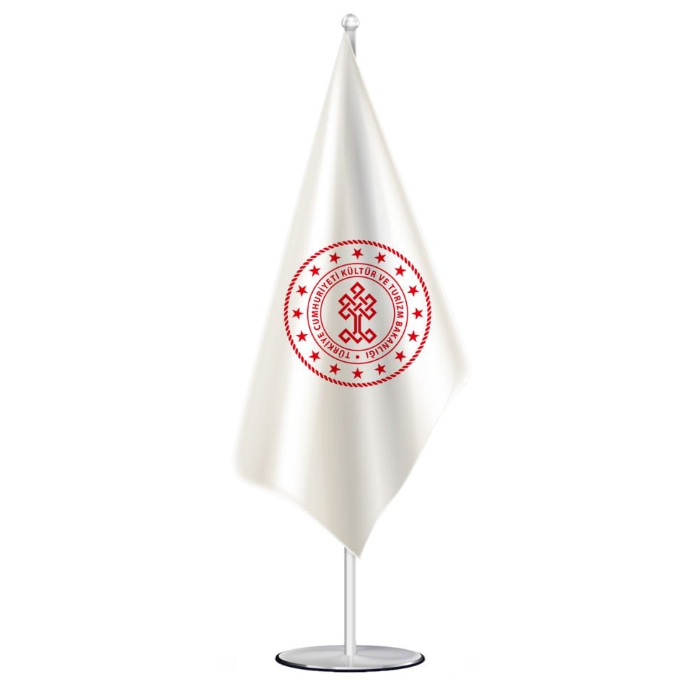 Makam Bayrakları Kültür Ve Turizm Bakanlığı Logolu 100x150cm