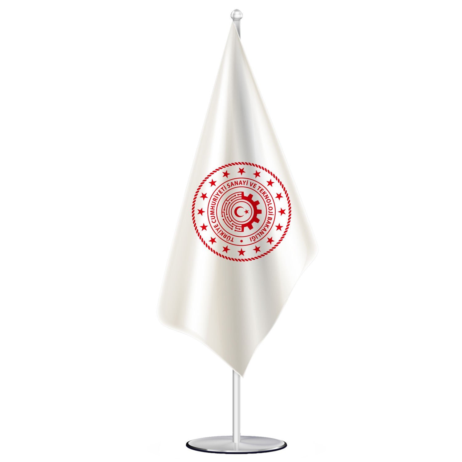 Makam Bayrakları Sanayi Ve Teknoloji Bakanlığı Logolu 100x150cm