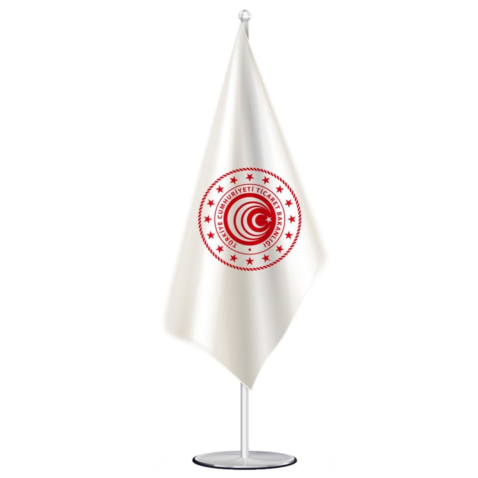 Makam Bayrakları Ticaret Bakanlığı Logolu 100x150cm